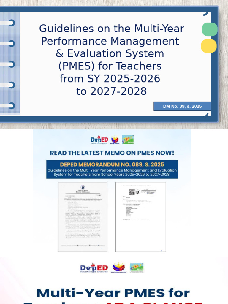 PMES Guidelines for Teachers 2025-2028 | PDF