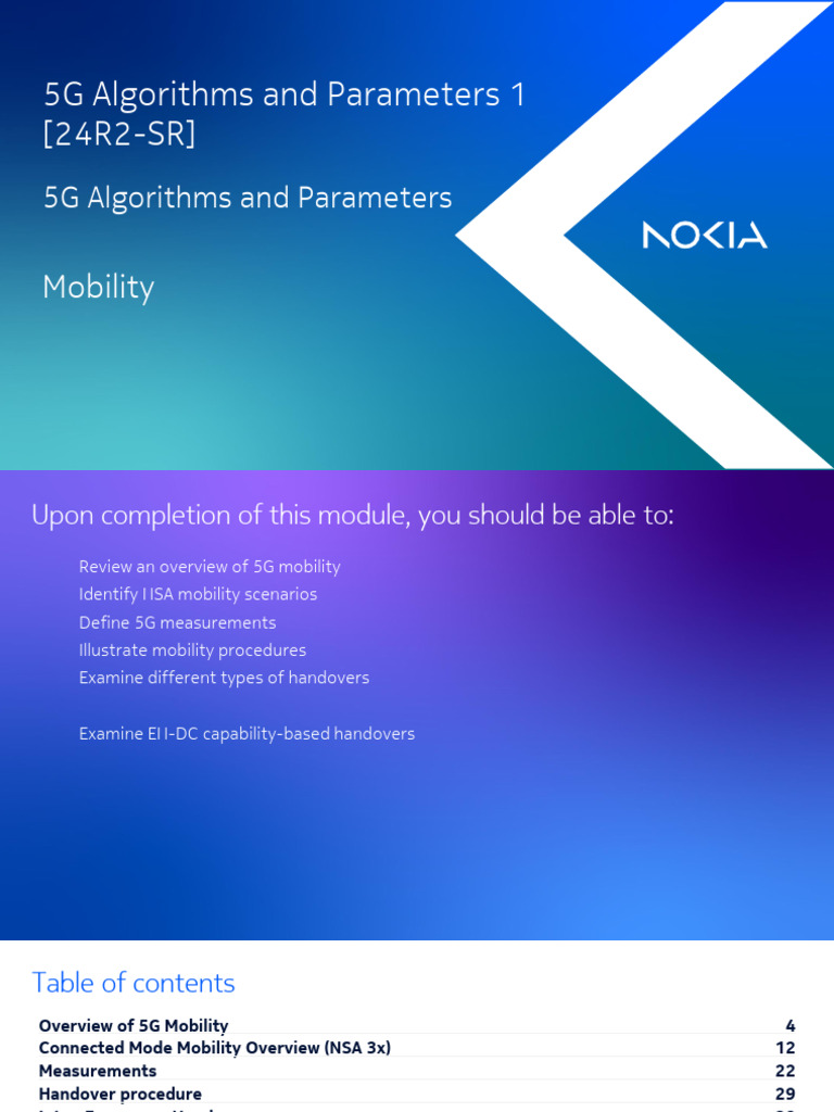 5G Mobility Algorithms and Handover Procedures | PDF | Lte ...