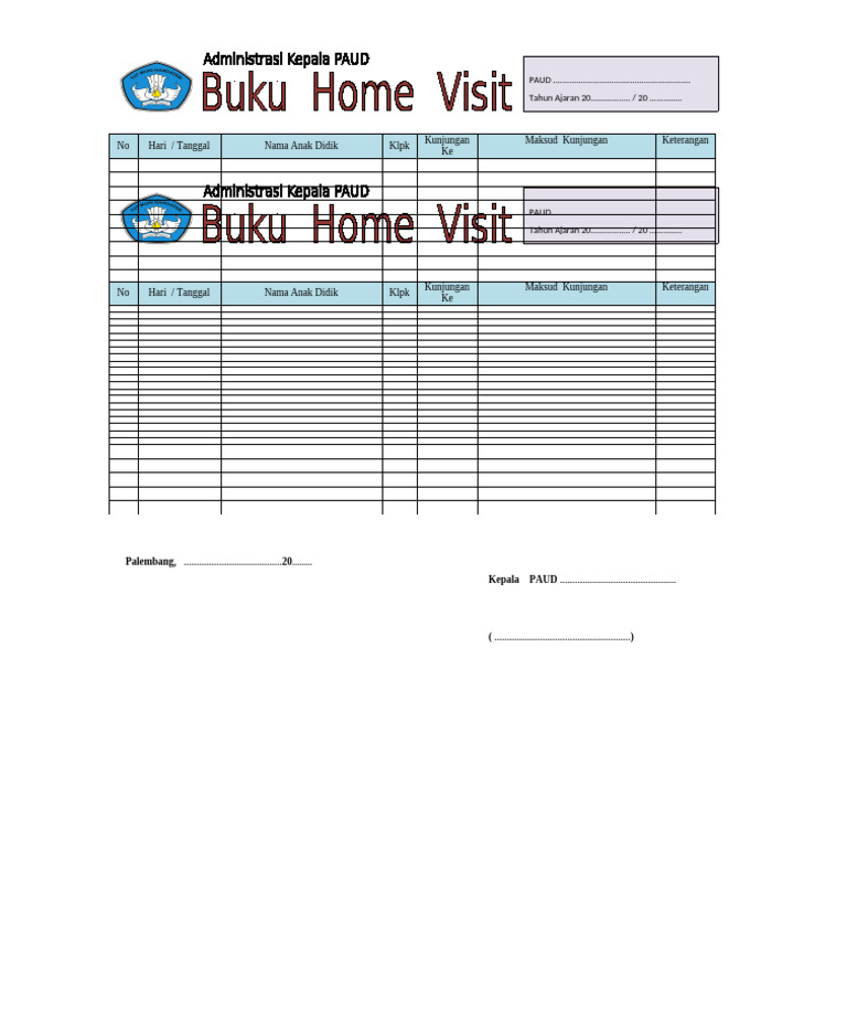 Buku Home Visit | PDF