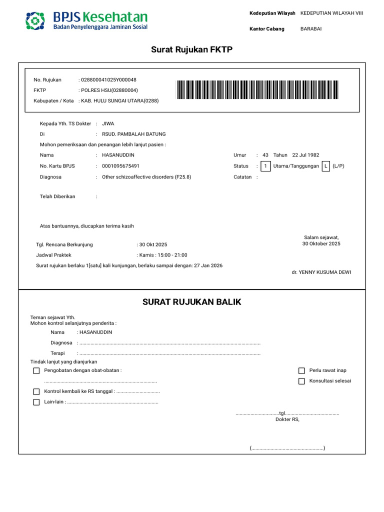 Rujuk Balik 028800041025y000048 Hasanuddin | PDF