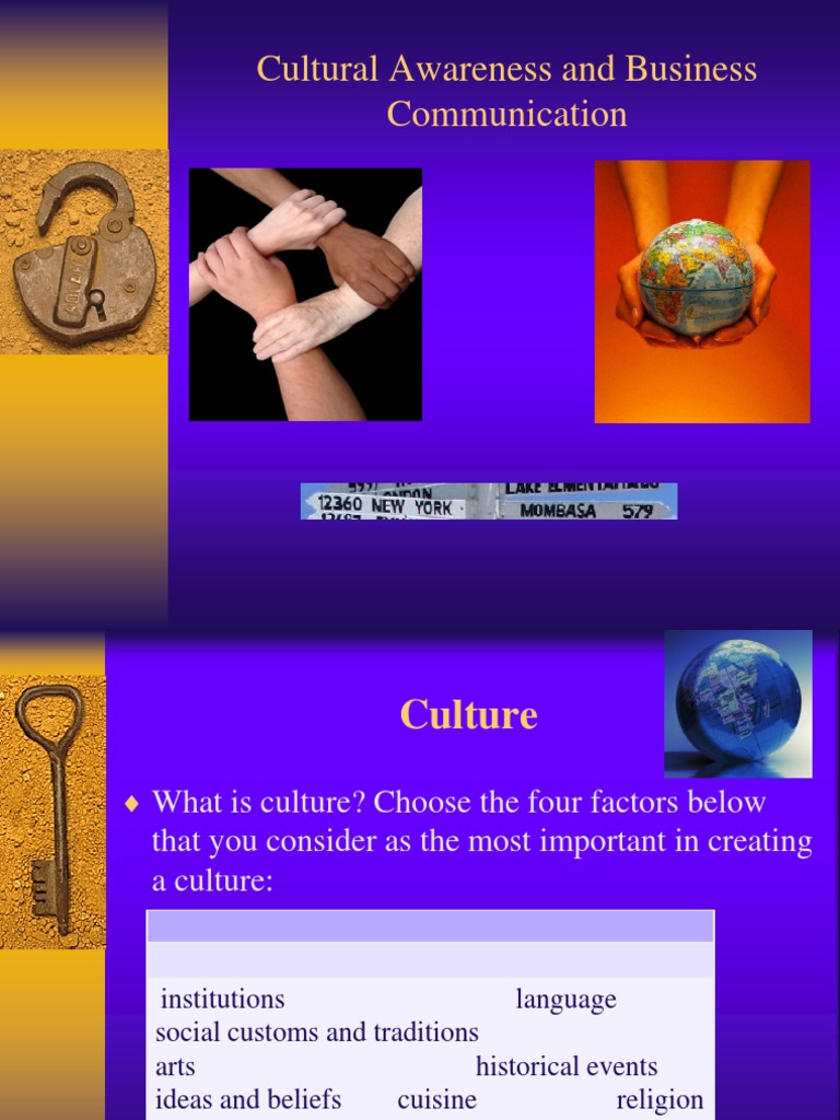 Cultural Awareness in Global Business | PDF | Traditions | Cross ...