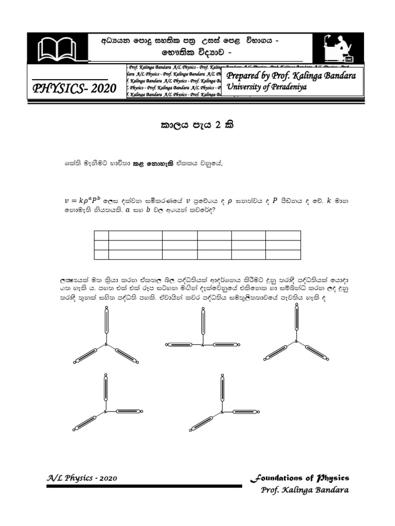 A/L Physics 2020 Foundations Guide | PDF
