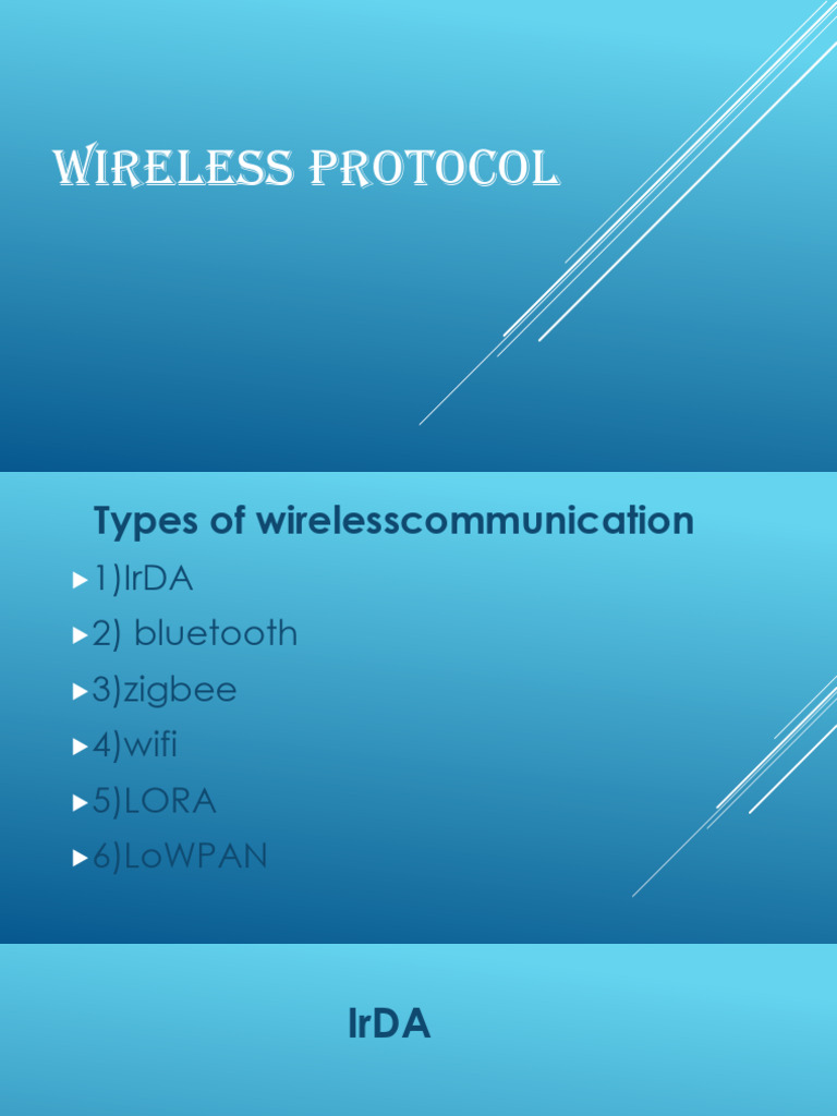 Types of Wireless Communication Protocols | PDF