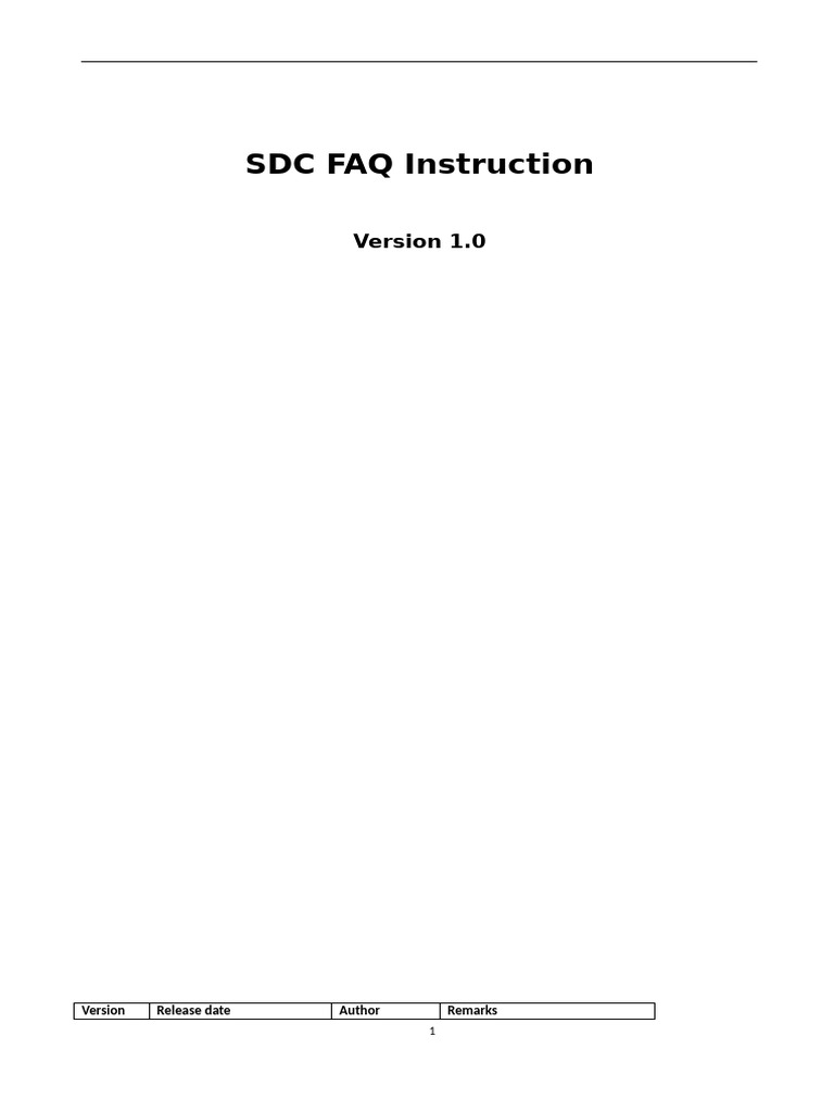 SDC FAQ Instruction | PDF | Computer Network | Point Of Sale