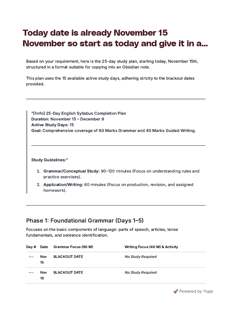 25-Day English Study Plan Guide | PDF | Linguistic Morphology | Linguistics
