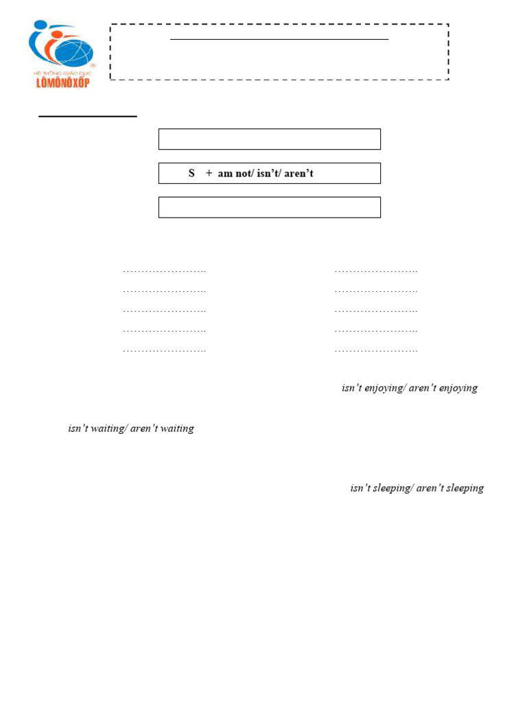 Present Continuous Grammar Worksheet | PDF | Chess Theory | Chess