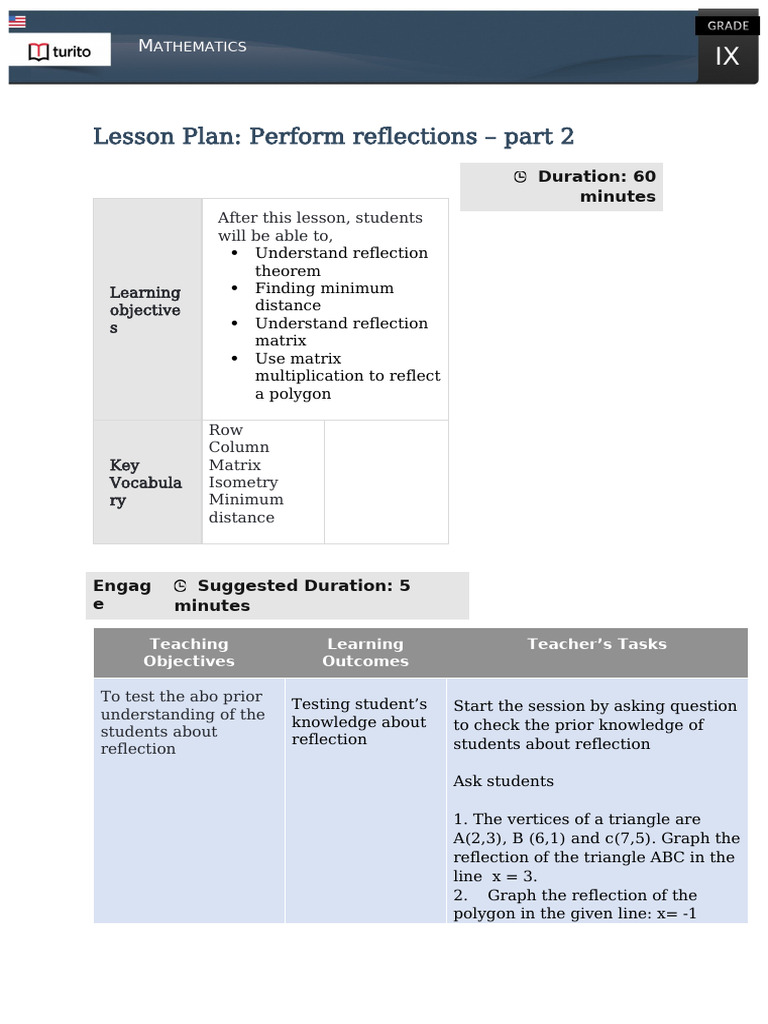 Reflection Theorem and Matrix Multiplication | PDF | Matrix ...