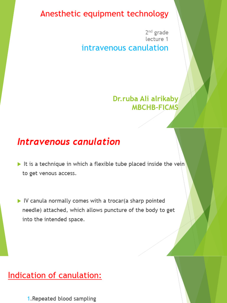 canula (1) | PDF | Intravenous Therapy | Vein