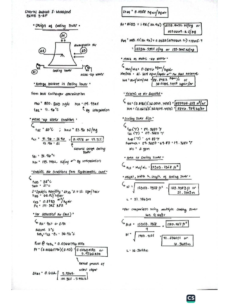 Design of Cooling Tower | PDF