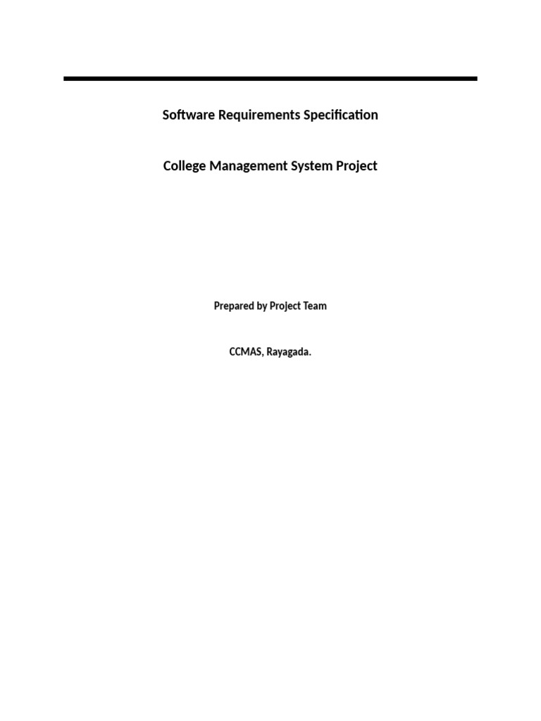 College Management System SRS Document | PDF | Hyperlink | World Wide Web