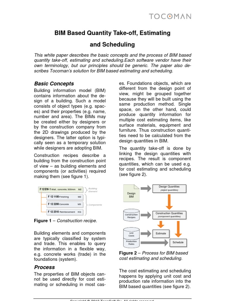 WHITE PAPER - BIM Based Estimating and Scheduling | PDF | Building ...