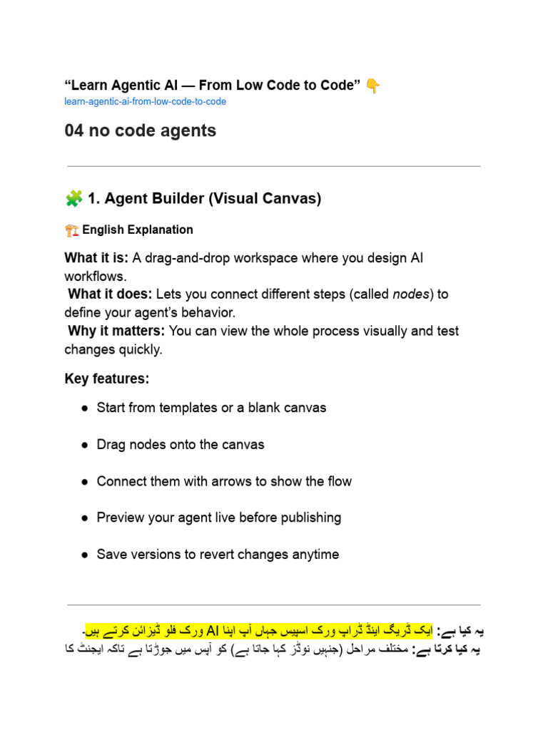 "Learn Agentic AI - From Low Code To Code" ? | PDF