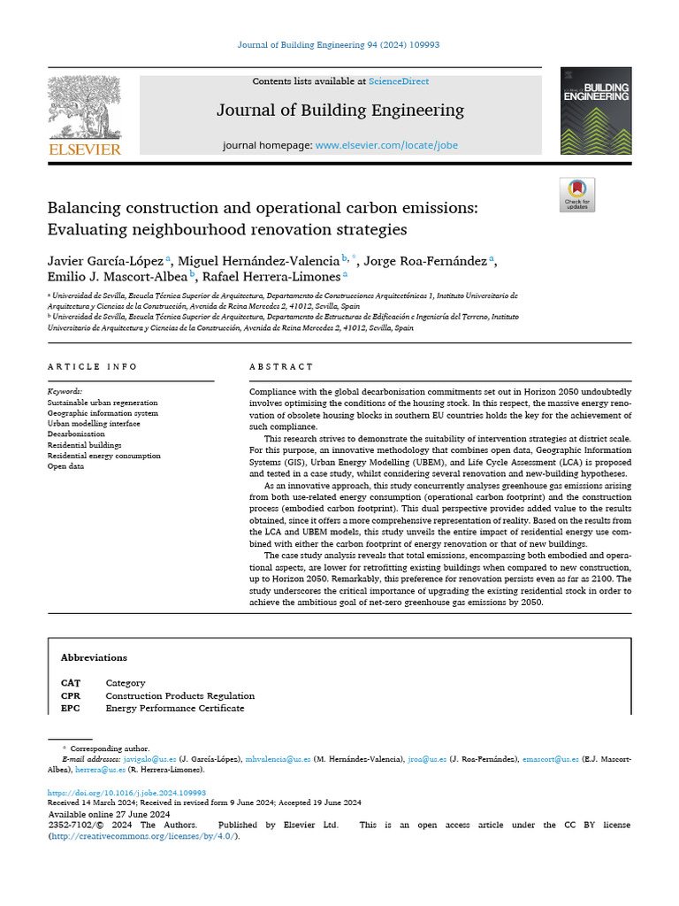 Neighbourhood Renovation Carbon Emissions | PDF | Life Cycle Assessment ...