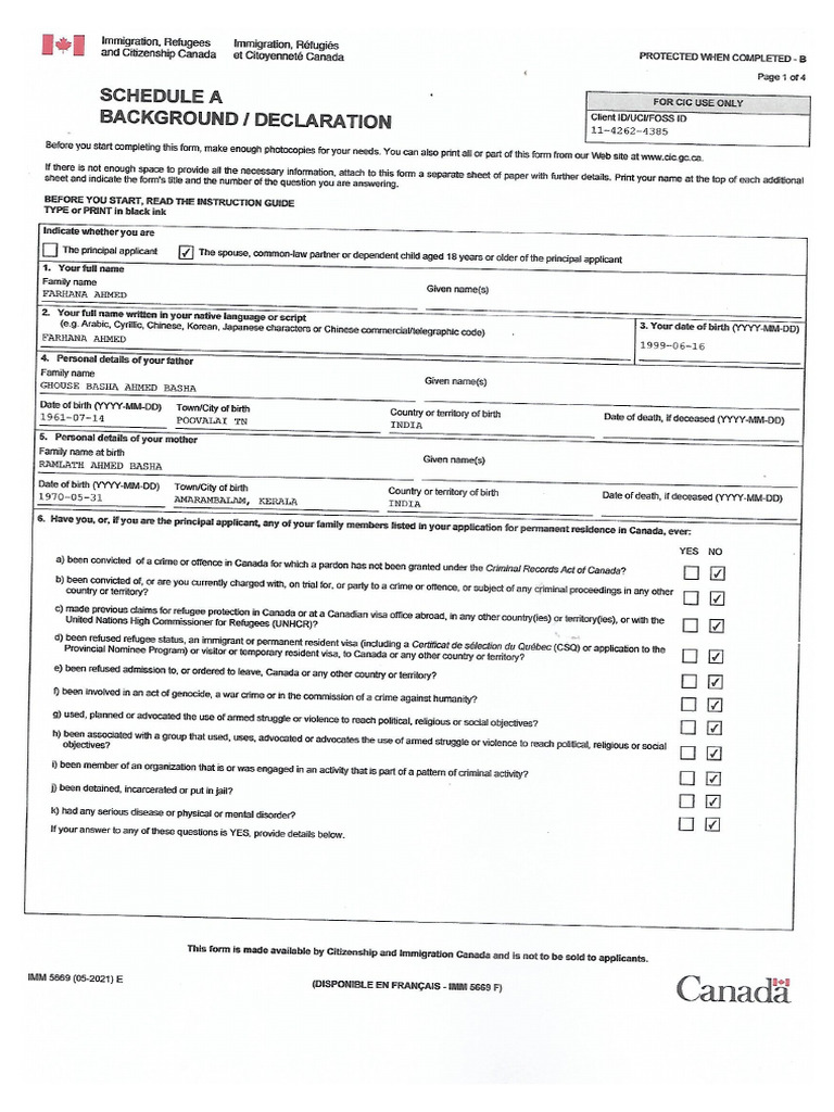Imm 5669 e | PDF