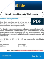Distributive Property Worksheets