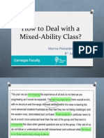 How to Deal With a Mixed-Ability Class