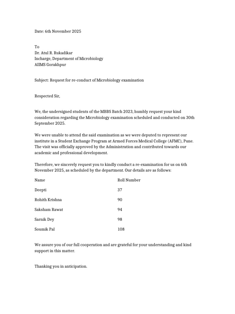 Re Exam Application | PDF