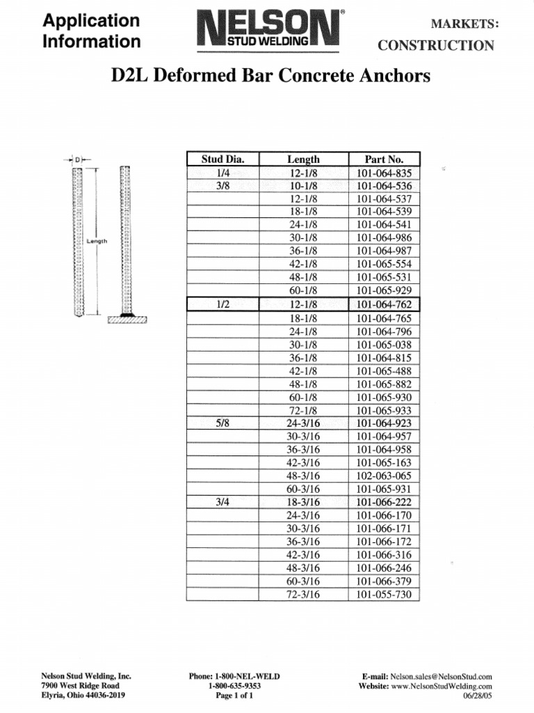 D2L Part, Dia. & L PDF