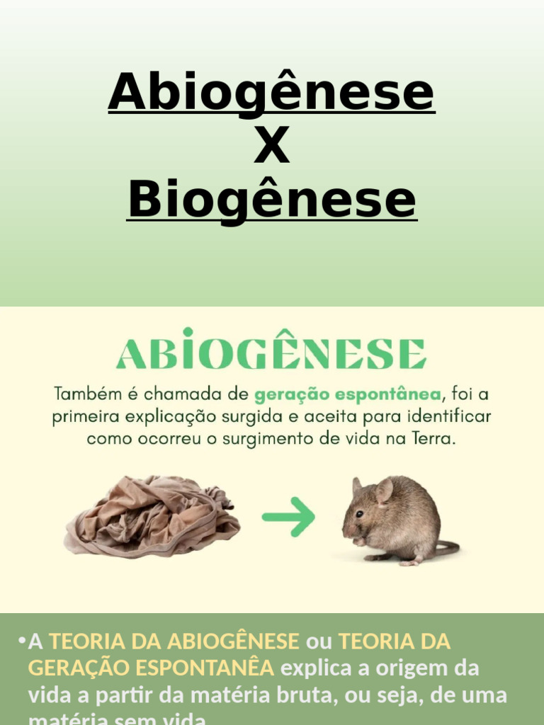 Trabalho de Fisica Biogenese e Abiogenese | PDF