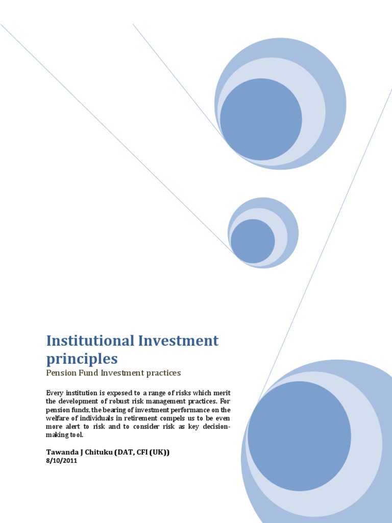 Investment Principles For Institutional Investors | PDF | Investment ...