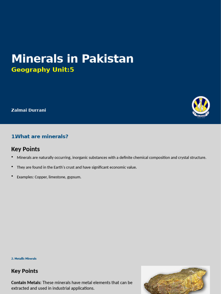Minerals and Mining in Pakistan Overview | PDF | Mining | Pollution