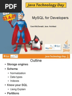 Mysql For Developers: Carol Mcdonald, Java Architect