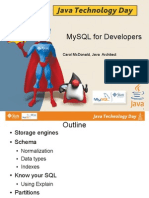Mysql For Developers: Carol Mcdonald, Java Architect