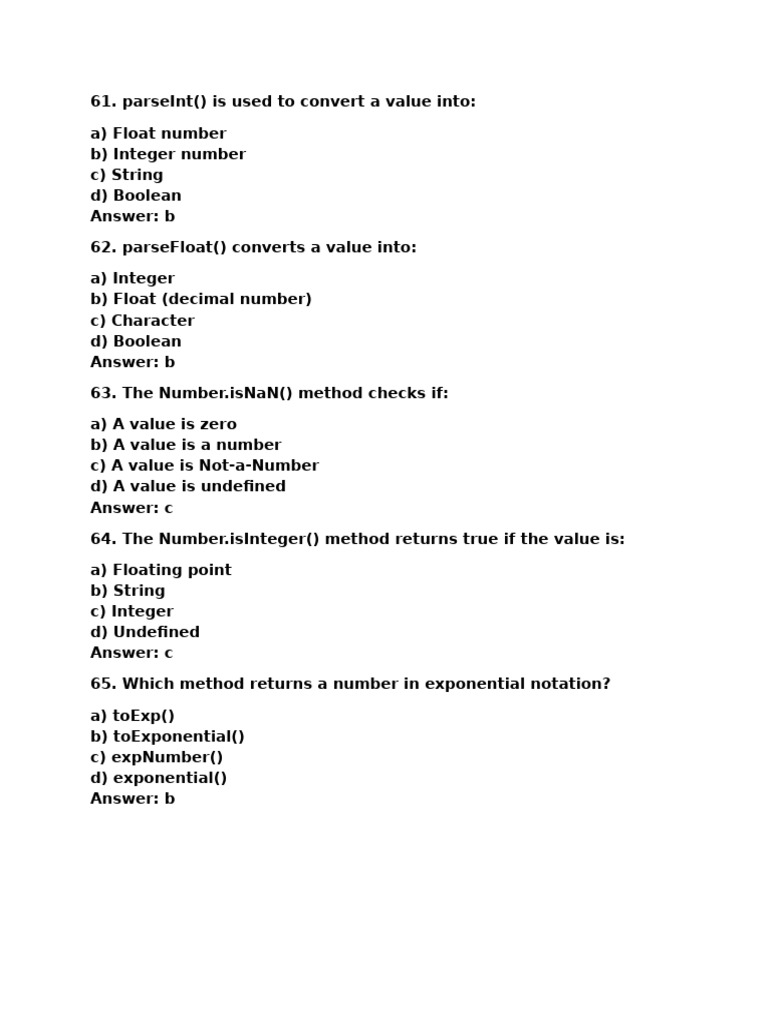 JavaScript Number Methods Explained | PDF