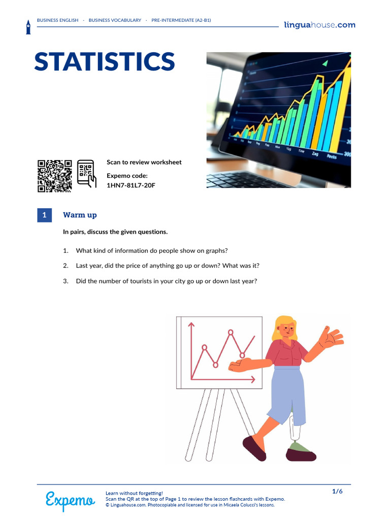 Business English: Statistics A2-B1 Guide | PDF | Internet | English ...