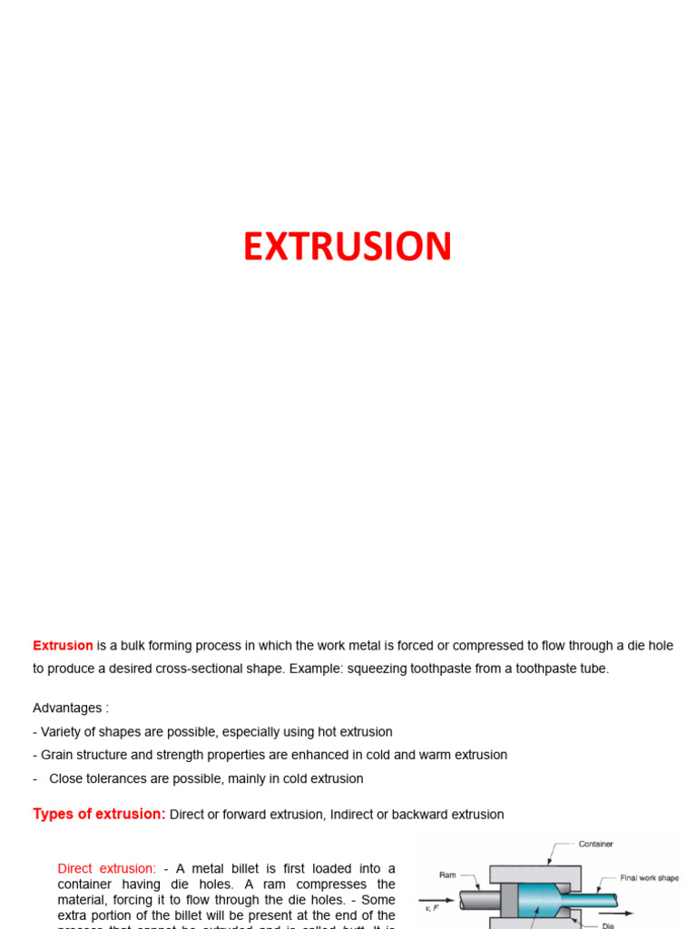 Understanding Metal Extrusion Processes | PDF | Extrusion | Deformation ...