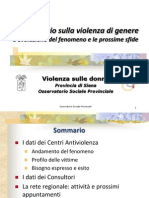 La violenza contro le donne in provincia di Siena - Report 2011