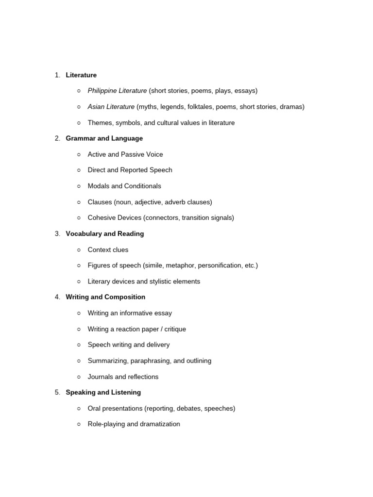Literature and Language Skills Guide | PDF
