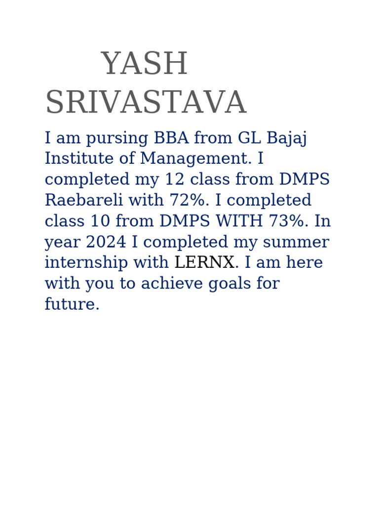 Yash Srivastava | PDF