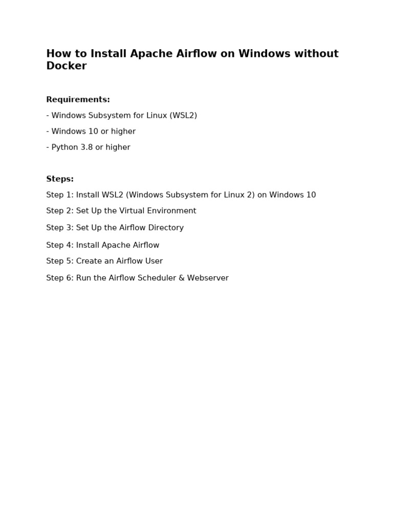 Install Apache Airflow on Windows WSL2 | PDF | Linux Distribution ...