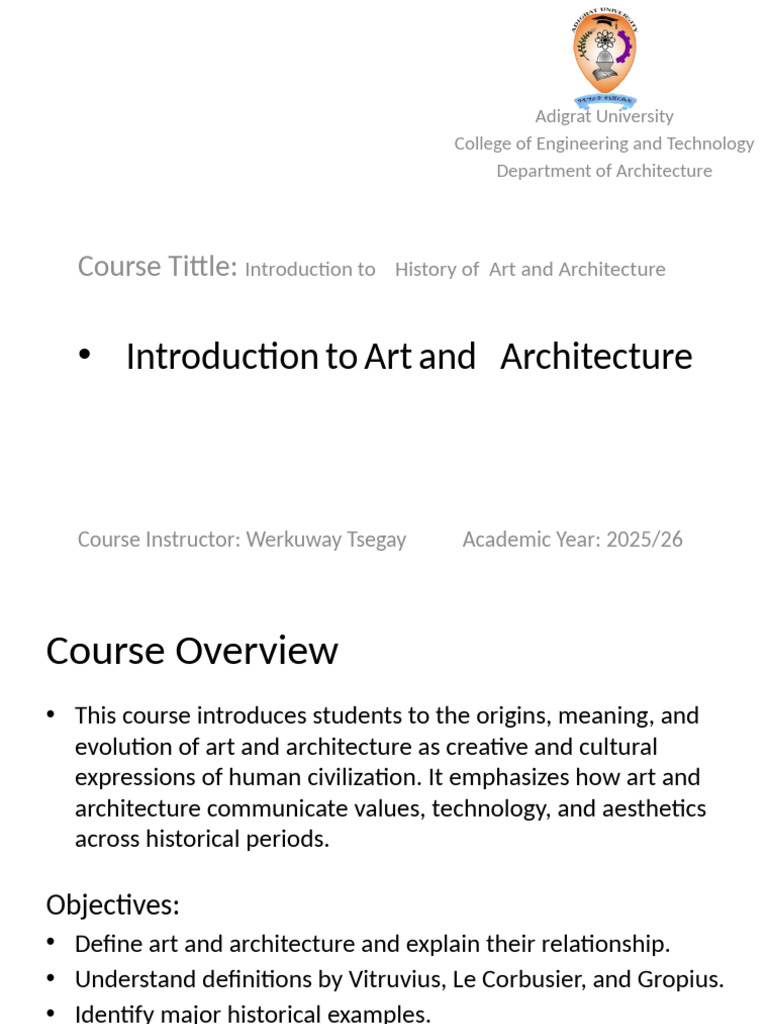 Art and Architecture: A Historical Overview | PDF | Aesthetics ...