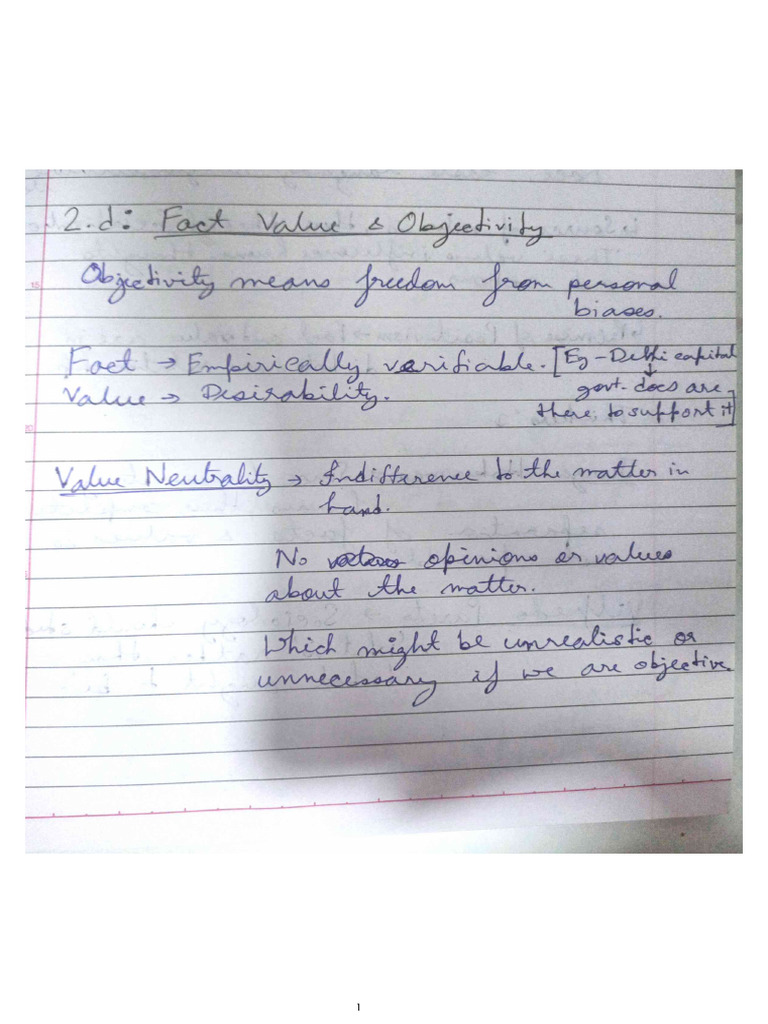 Fact Value and Objectivity | PDF