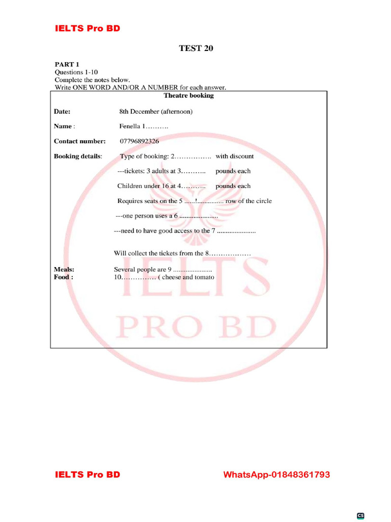 Test 20. | PDF