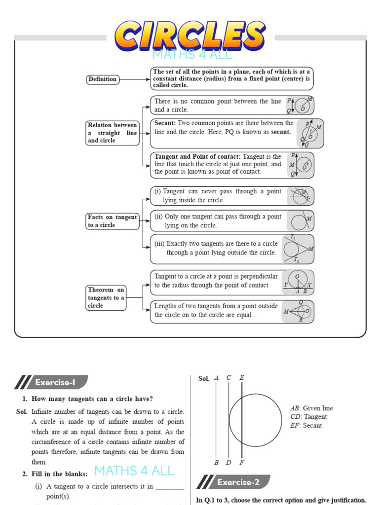 Understanding Circle Tangents and Secants | PDF | Circle | Perpendicular