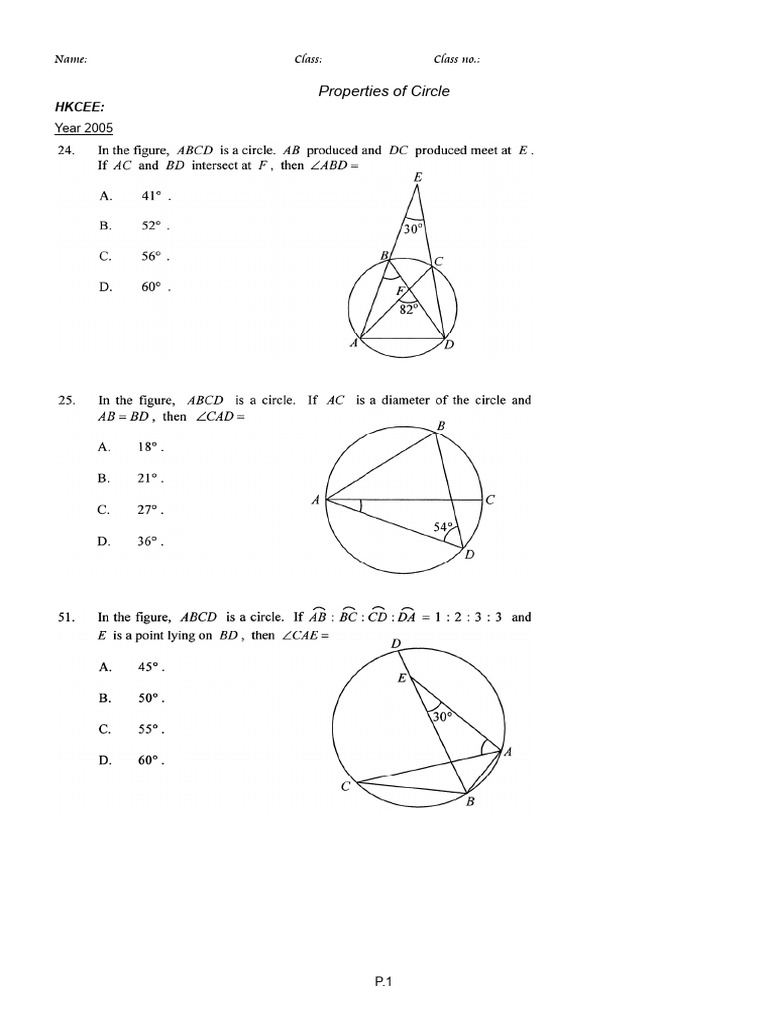 16a Baisc Properties of Circle (Ch12) | PDF