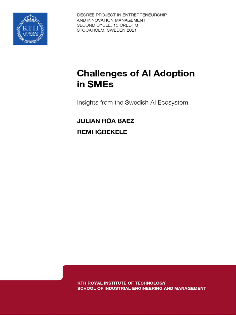 AI Adoption Challenges in SMEs | PDF | Artificial Intelligence ...