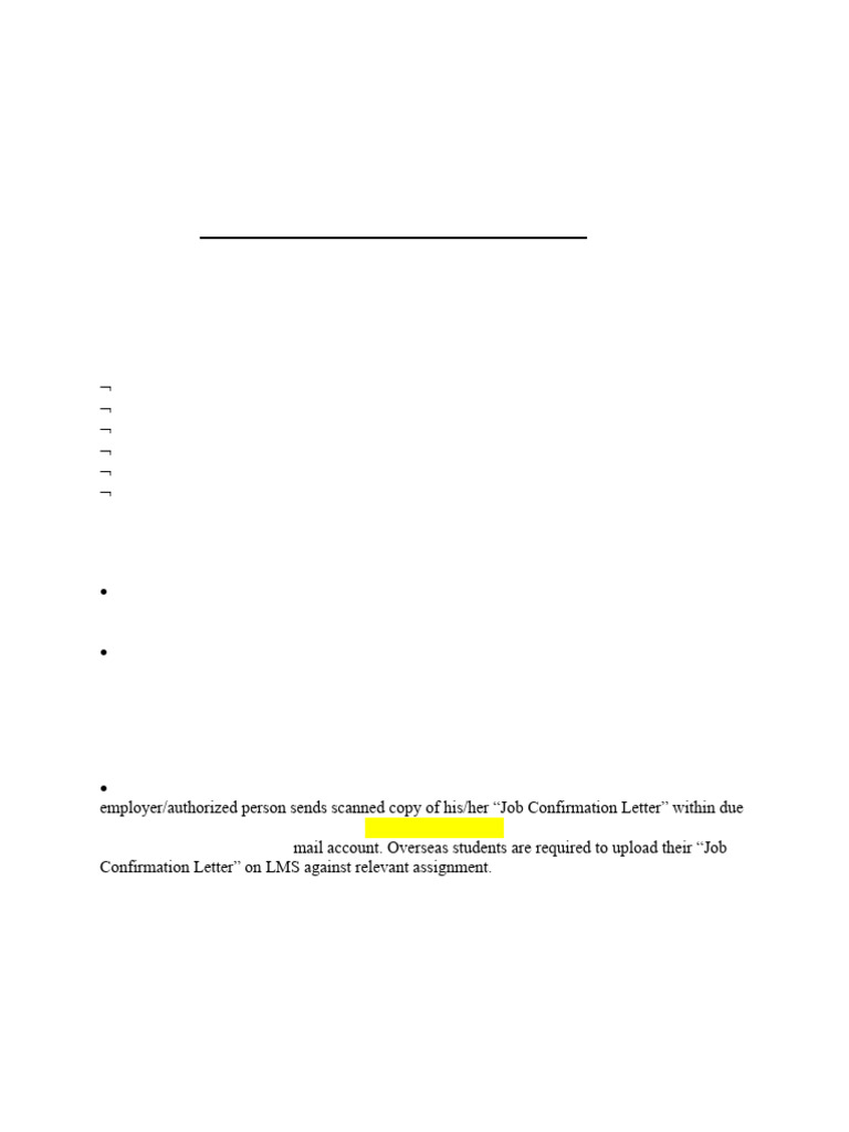 Job Confirmation Letter Submission Guide | PDF