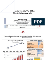 L’immigrazione in provincia di Siena e Alta Val d'Elsa