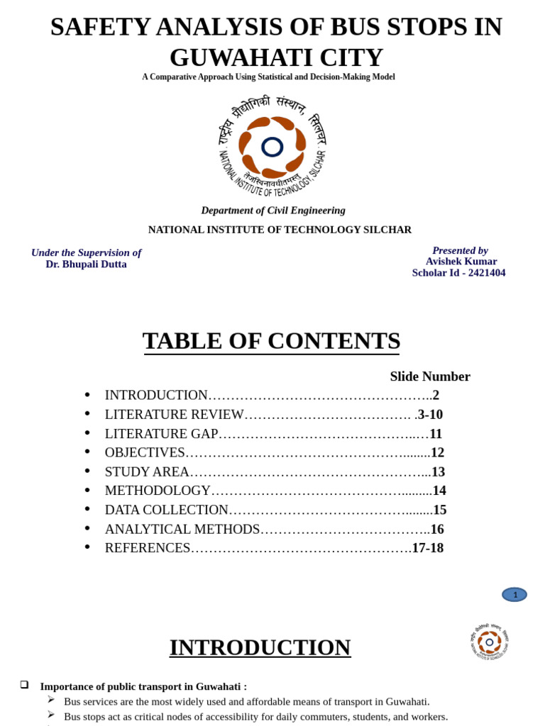 Safety Analysis of Guwahati Bus Stops | PDF | Traffic Collision ...
