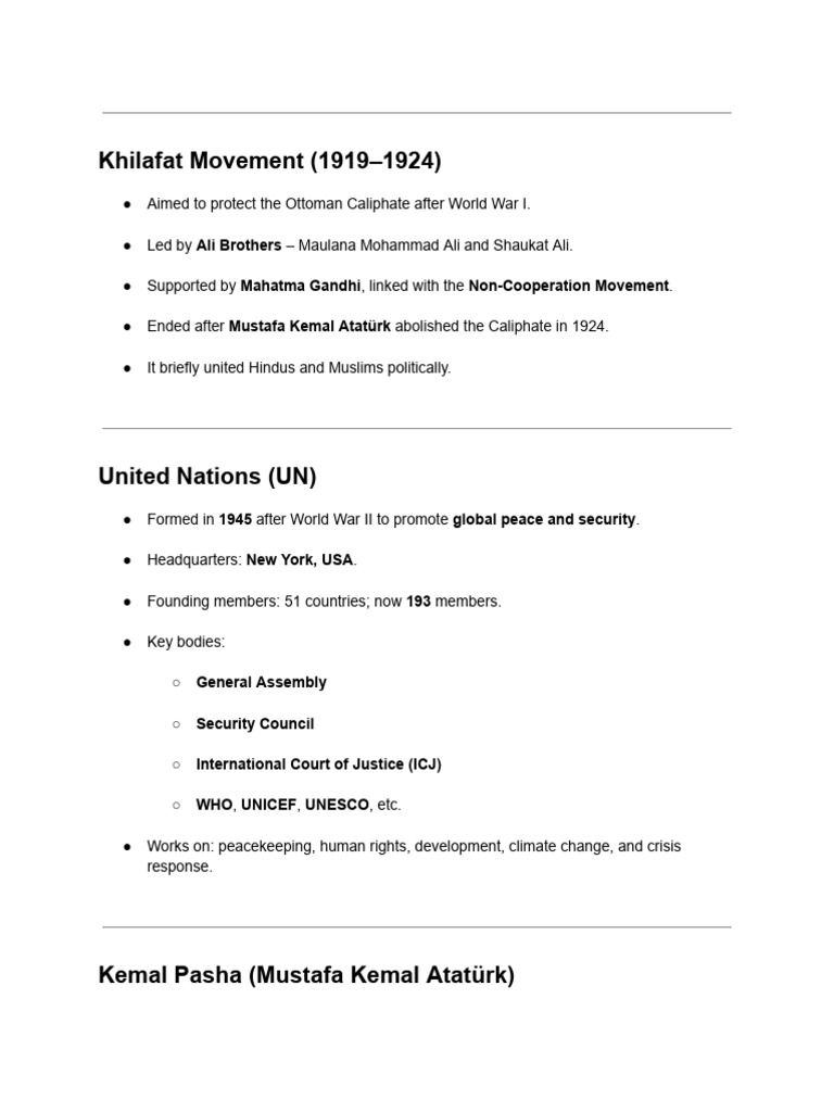 Khilafat Movement (1919–1924) | PDF | Mustafa Kemal Atatürk