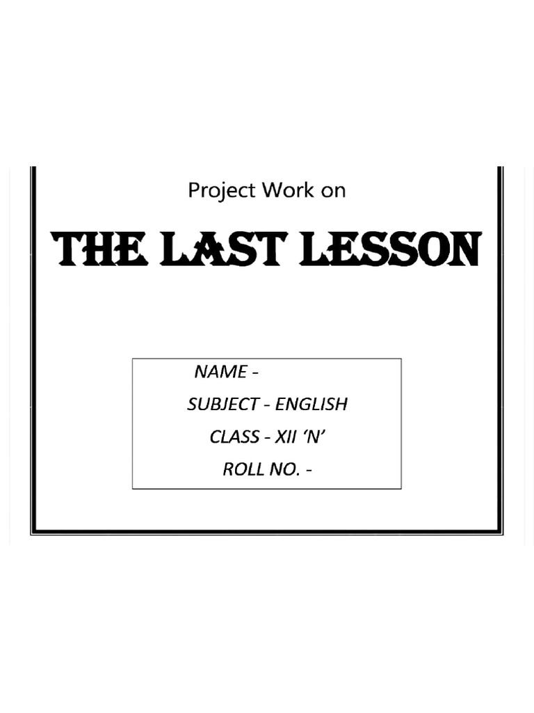English Project on 