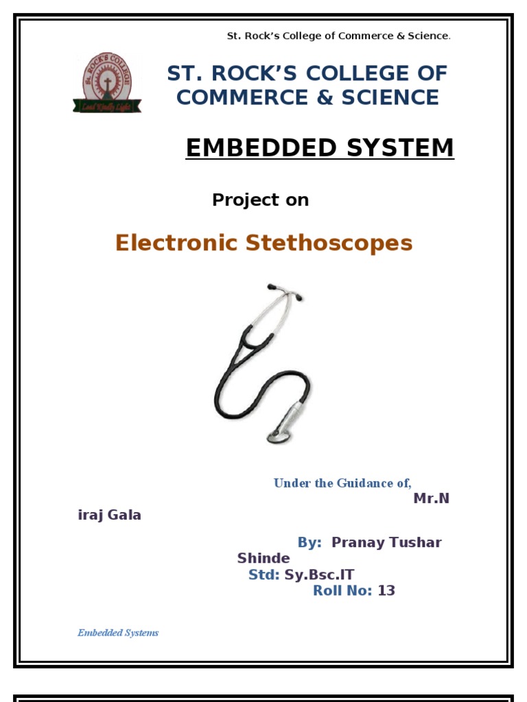 Embedded System Electronic Stethoscopes PDF Headphones Amplifier