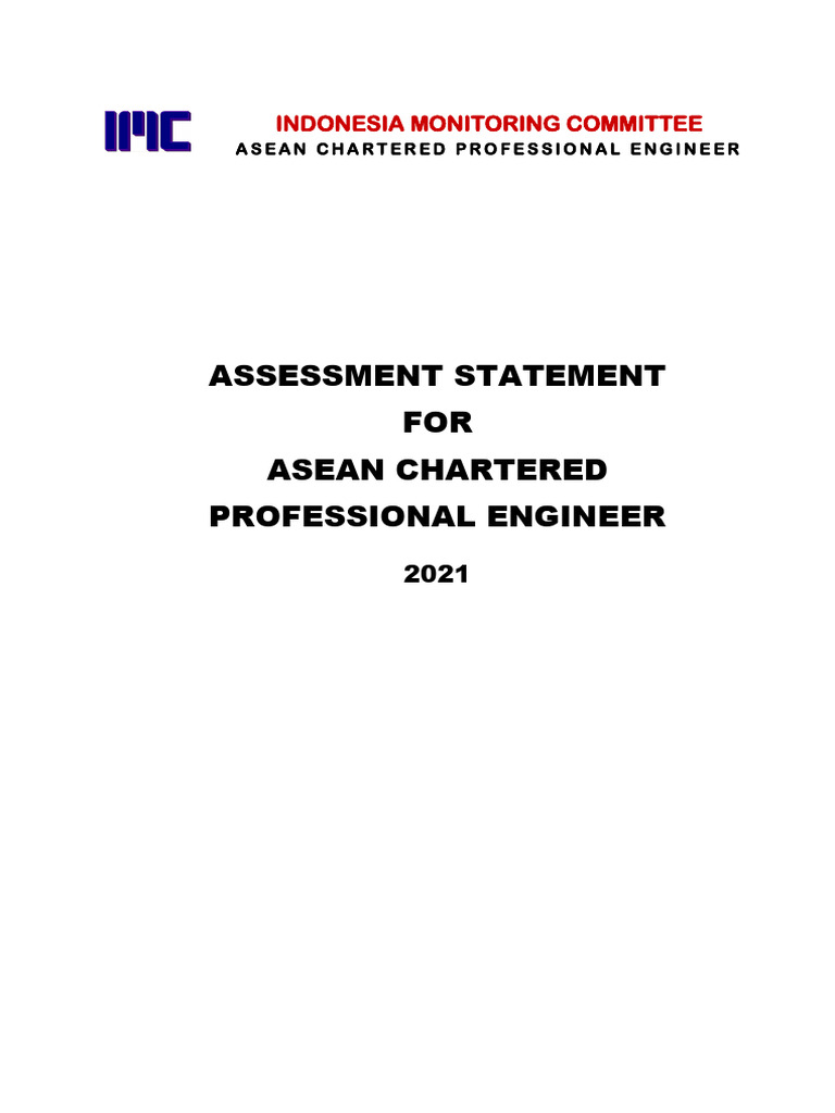 ASEAN Chartered Engineer Assessment Guide | PDF | Engineer | Engineering