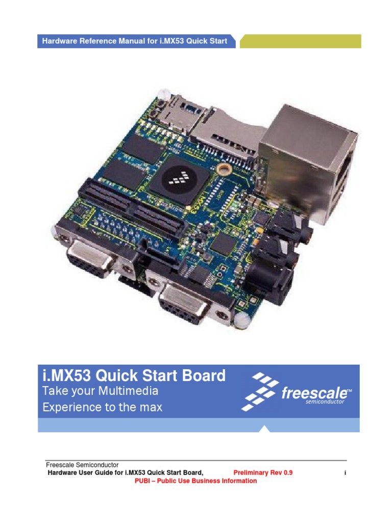 i.MX53 Quick Start Board: Freescale | PDF
