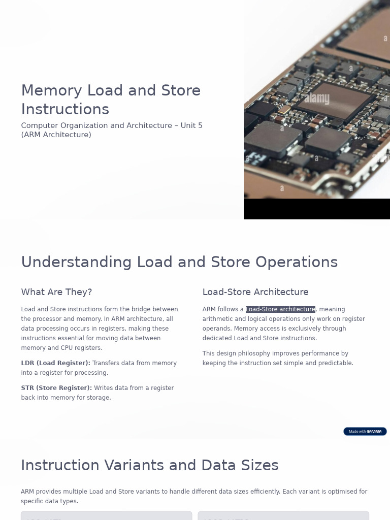 ARM Load and Store Operations Explained | PDF | Integer (Computer ...