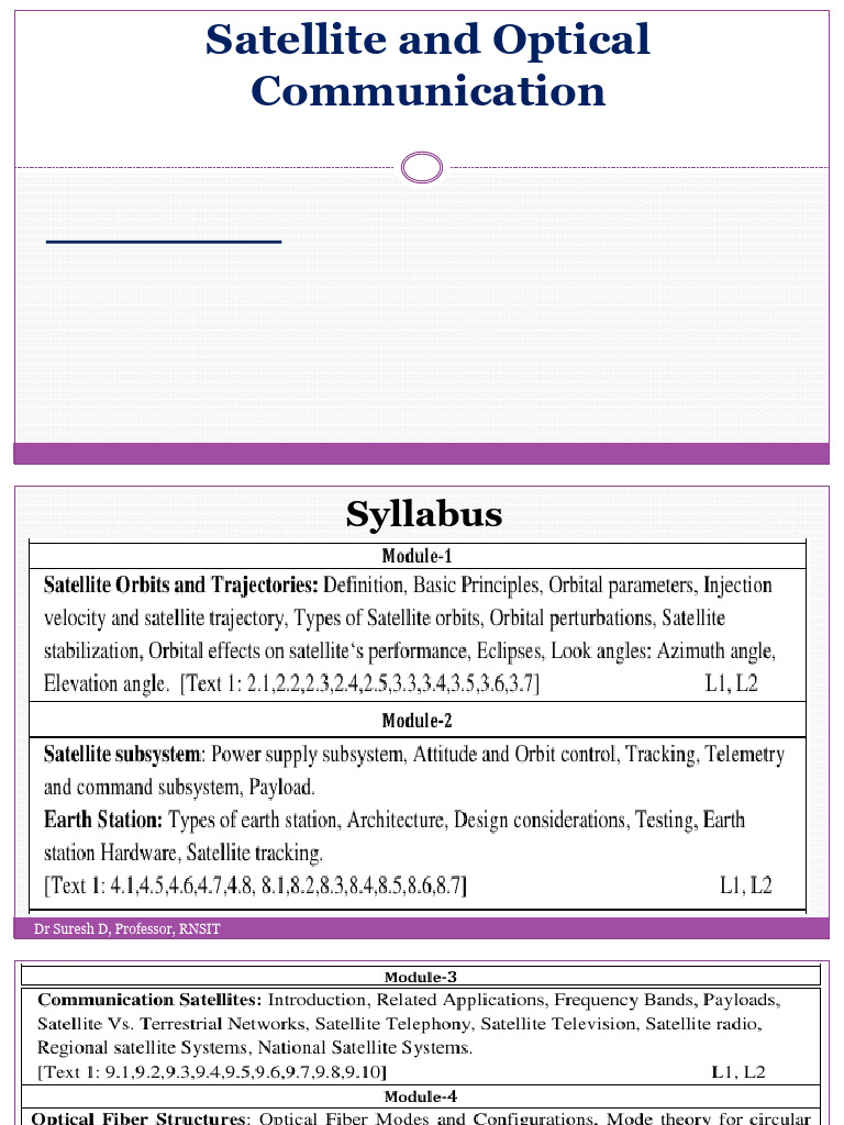 Satellite and Optical Communication Guide | PDF | Apsis | Acceleration